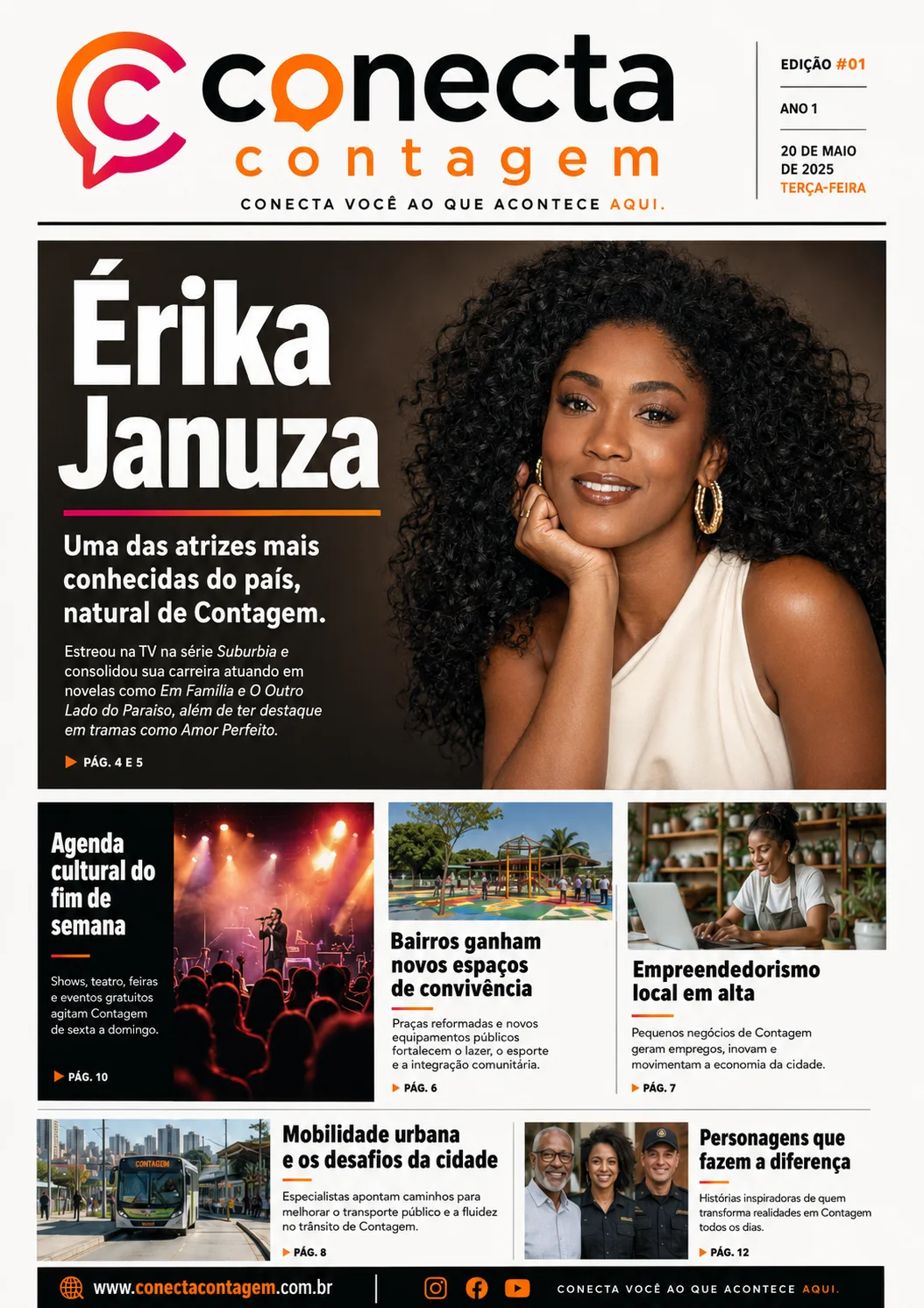 Capa da edição #01 — Érika Januza